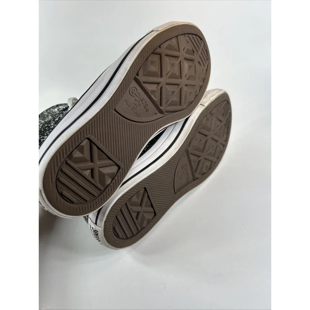 Converse Girls’s Chuck Taylor All Star High Top Size 3.5 Glitter Shoes Sneakers